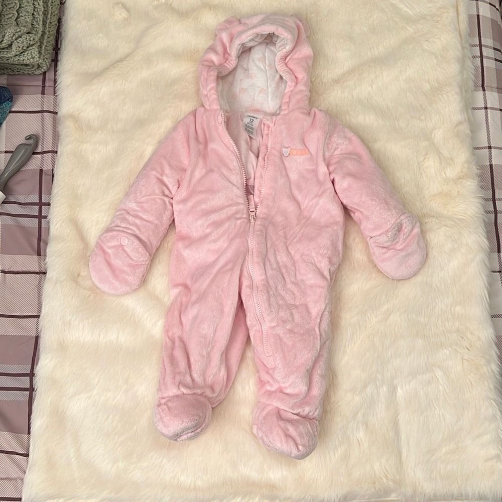 Simple Joys by Carter's Baby Girls' Fleece-Footed Jumpsuit Pram